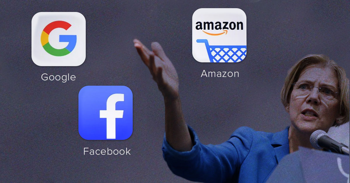 Кандидат в президенты США предлагает раздробить Amazon, Google и Facebook